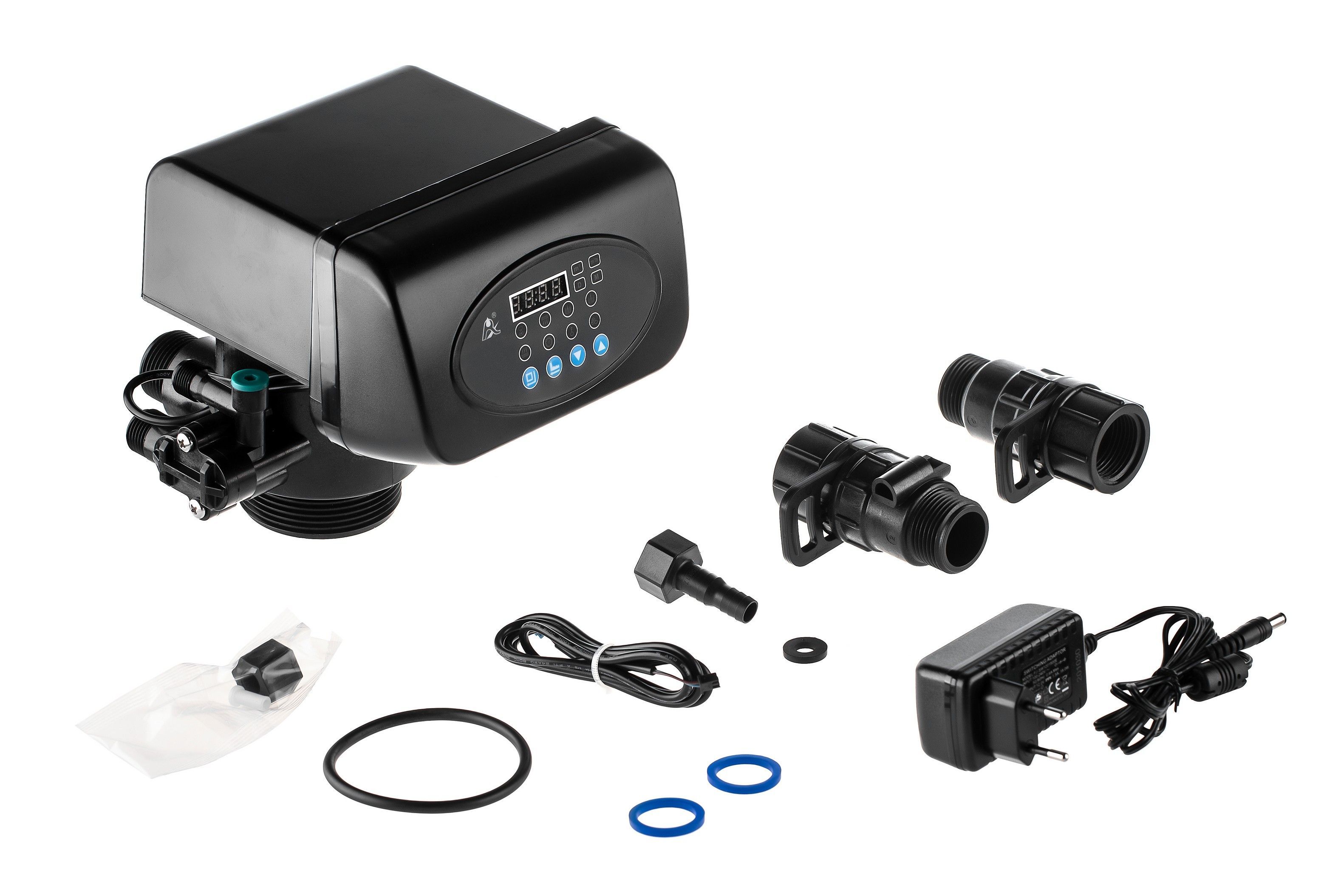 Автоматический блок управления RUNXIN TM.F63P3-A (1 дюйм) с расходом по таймеру, 4500 л/ч с инструкцией на русском языке в комплекте.