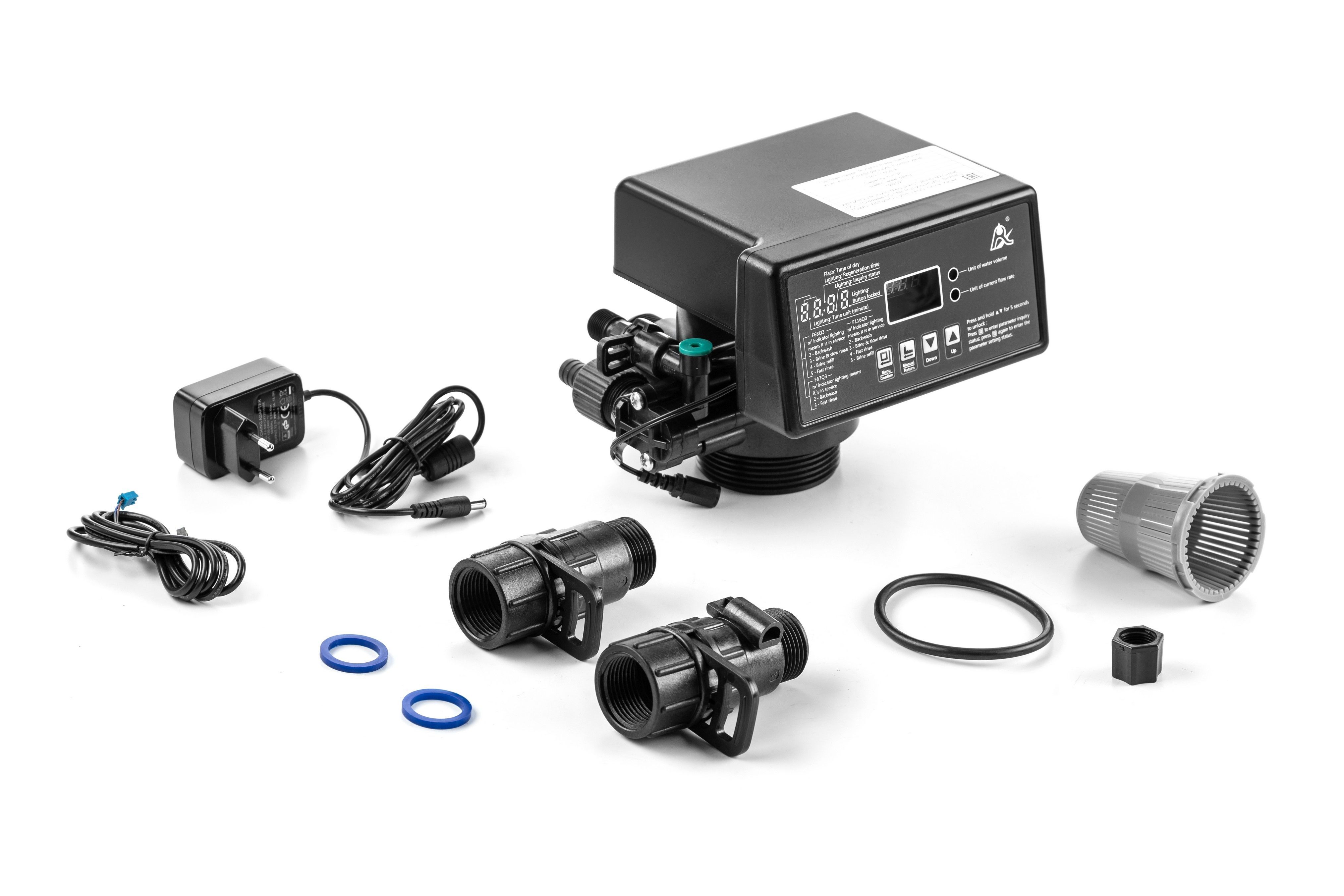 Автоматический блок управления RUNXIN F116Q3 (1 дюйм), с расходом по таймеру, 5000 л/ч. Клапан управления в сборе с инструкцией на русском языке.