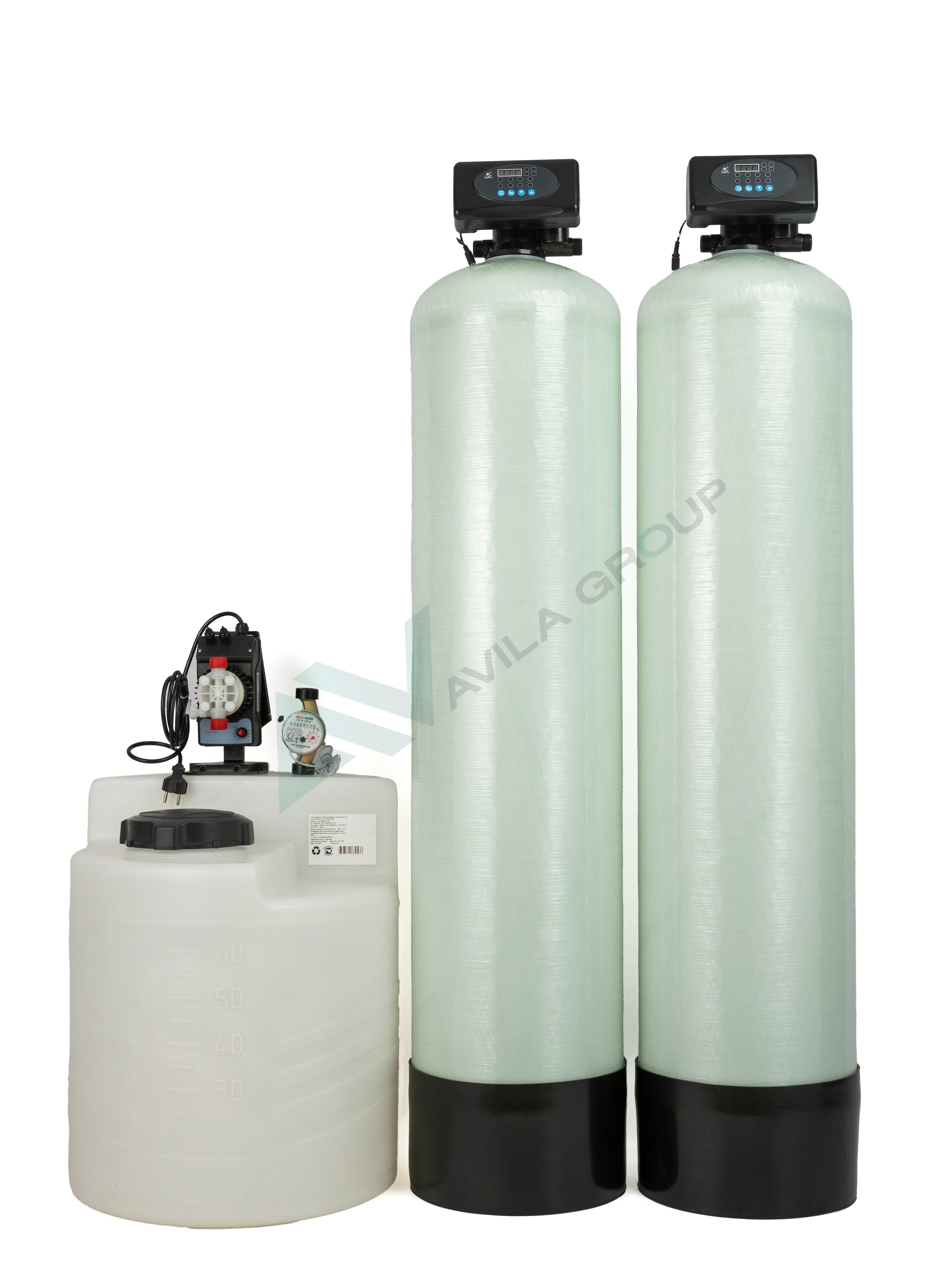 Система очистки обезжелезивания воды Profi-Double AV2500 и станция дозирования Seko Compact.