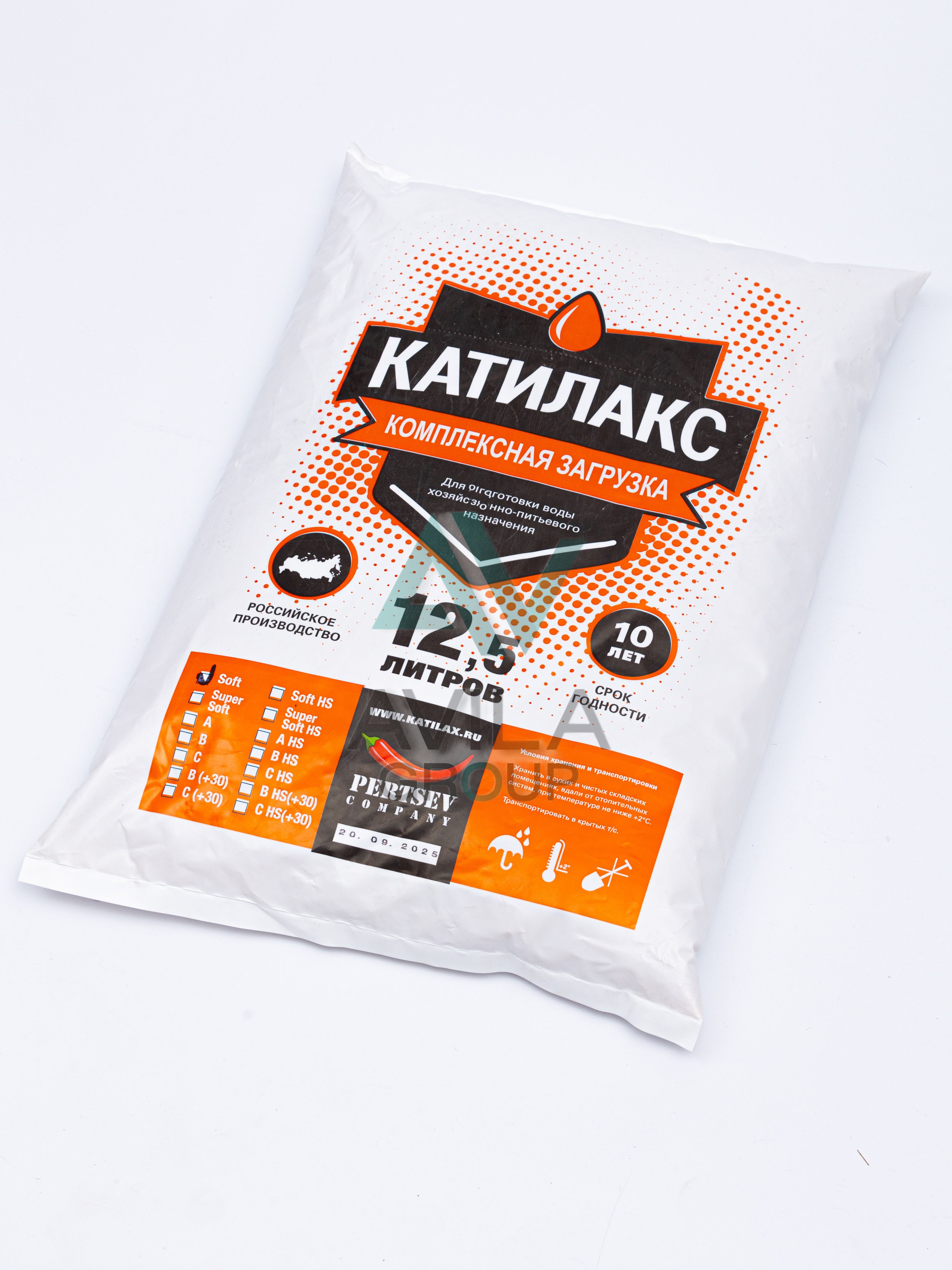 Ионообменная смола Катилакс-Soft 12,5л / умягчение воды, удаление жёсткости, для фильтров и систем очистки