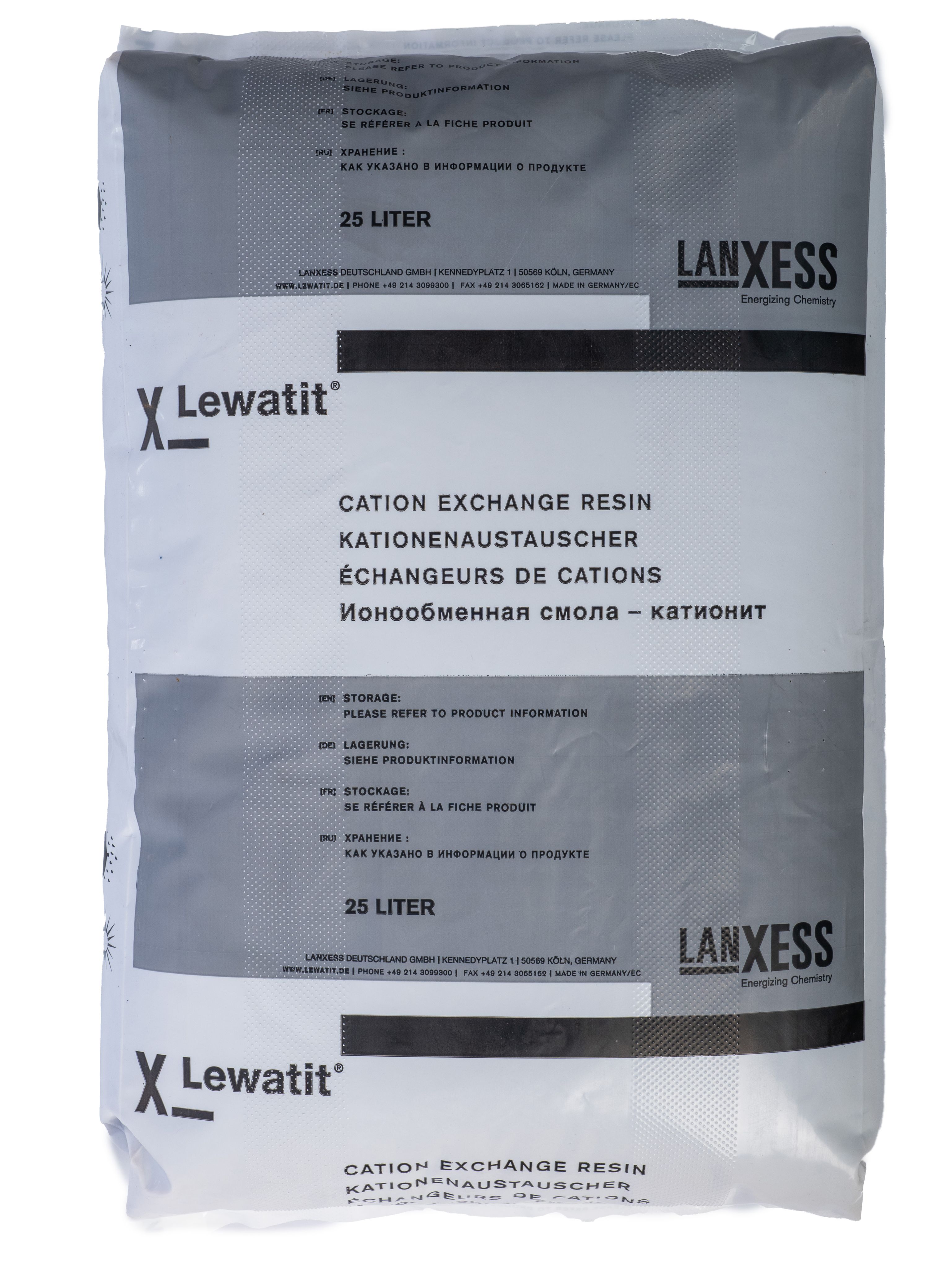 Ионообменная смола Lewatit PREMIUM C249, 25 литров/мешок (Германия Lanxess). Фильтрующая загрузка для умягчения воды