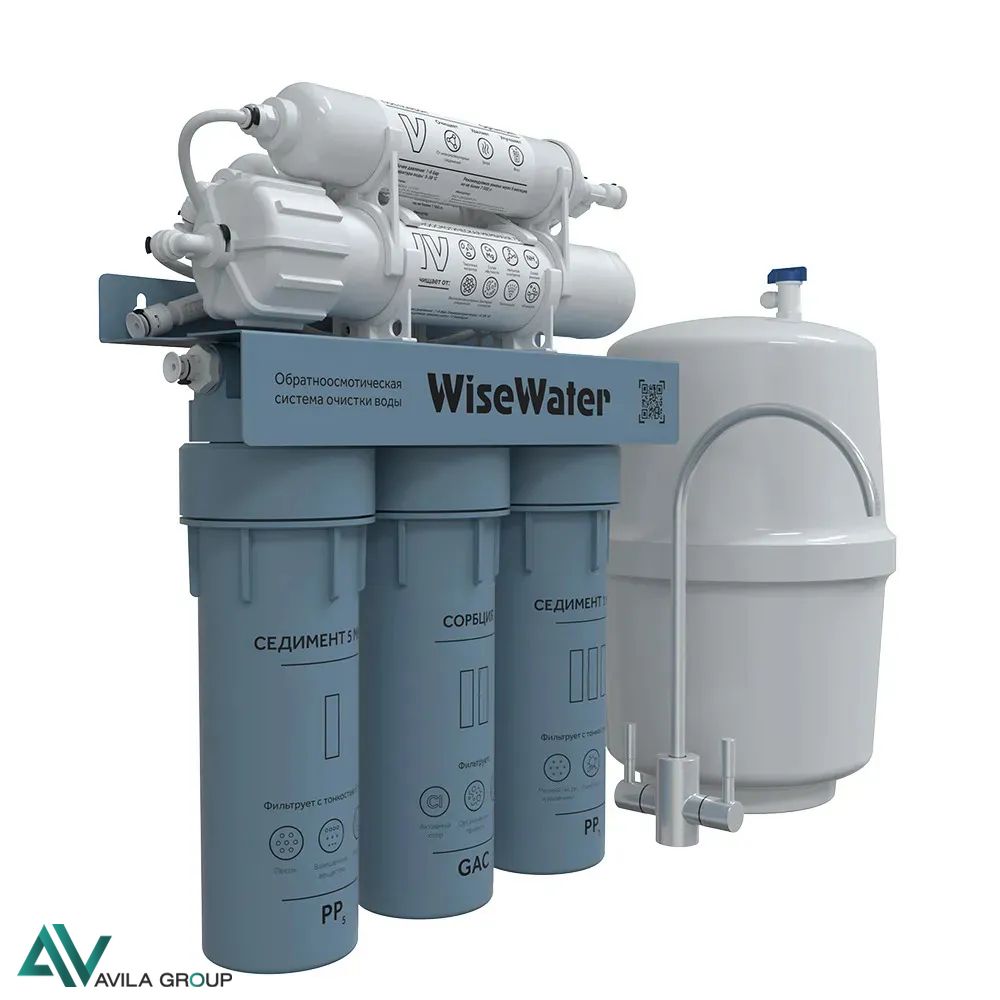 Система обратного осмоса WiseWater Osmos Optimum, 5 степеней очистки, 75 л/сутки
