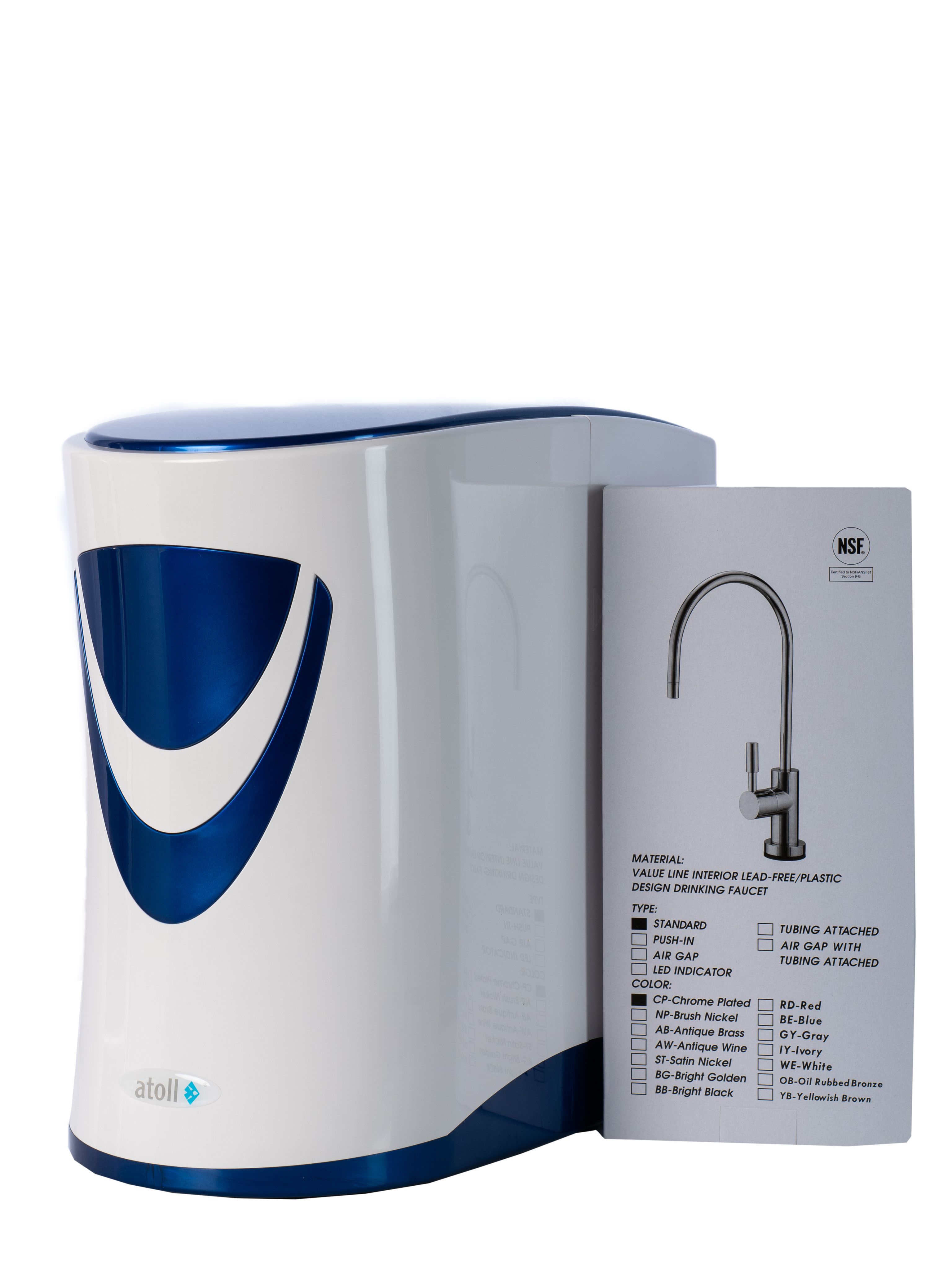 Система обратного осмоса atoll A-575 STD (Sailboat) с краном, 5 ступеней очистки, 240 л/сут