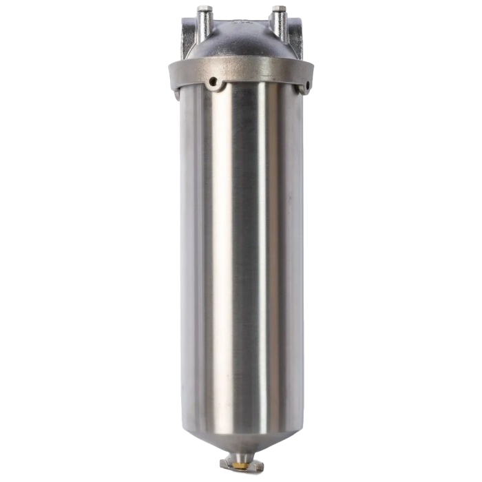 Корпус магистрального фильтра из нержавеющей стали Raifil SL10. Комплект с ключом и кронштейном для монтажа 3 4.
